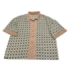 ヴィンテージ　総柄　カワイイデザイン　レトロ風　シャツ