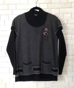 Polpoa 黒 ニットセーター　M-Lサイズ