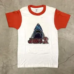 70's USA製 ビンテージ JAWS2 ラグラン XS Tシャツ sears