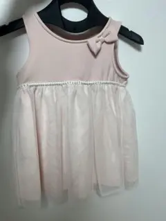 ピンクリボン付きベビードレス 100