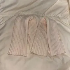 ホワイトレッグウォーマー 冬