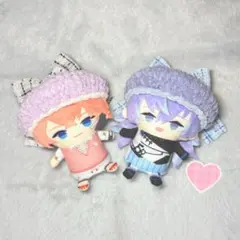 【ブルー×ベレー帽】にじぱぺっと 帽子 ぬい服 10cm にじぱぺ ツイード