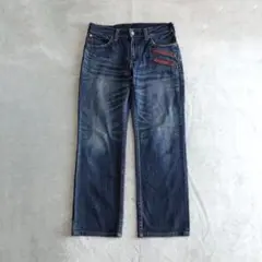Levi's 702 fade damage straight denim