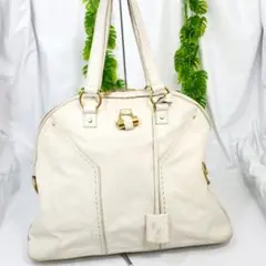 イヴ・サンローラン　ミューズ　クロシェット　キー付き　ハンドバッグ ゴールド金具