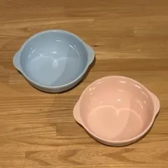 ブルーノ　磁器製ボウル　2個　ブルー＆ピンク