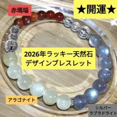 【2026年ラッキー天然石3種】2026年★開運★デザインブレスレット