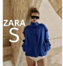 ZARA リネンハイネックジャケット Sのサムネイル