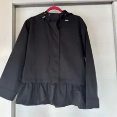 フリル裾 ブラック マウンテンパーカー