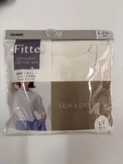 GUNZE Fitte オーガニックコットン混 オーバーサイズTシャツ L