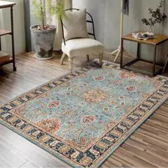 新品 ペルシャ絨毯風 ラグ カーペット ベルギー産 ヴィンテージ KIRMAN