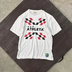 7SM5【ATHLETA】アスレタ　メッシュTシャツ 袖　白　古着used