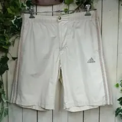 MK757★adidas アディダス ハーフパンツ ロゴ刺繍　綿７０％★サイズMのサムネイル