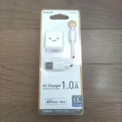 中古 エレコム Lightningケーブル付 AC充電器 MPA-ACL05WF