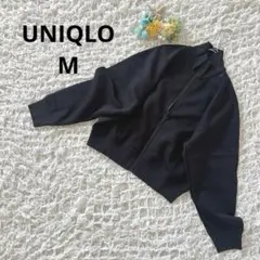 極美品　ユニクロ　ドライスウェットリラックスブルゾン　レディース　黒　M