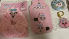おぱんちゅうさぎ ヘアアクセサリー 缶バッジ キーホルダー セットのサムネイル