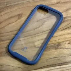 iFace iPhone16e ケース クリア 強化ガラス ネイビー アイフォン