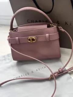 CHARLES & KEITH 新品同様 ピンク 2WAYミニショルダーバッグ