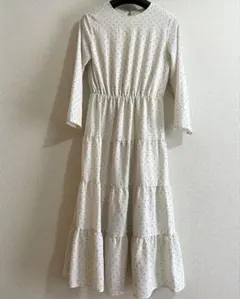 ロペピクニック モノクロ ドット ロングワンピース 春夏