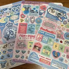 お得！平成レトロ！ポンポネット のミントくんのぷっくりシール３枚のサムネイル