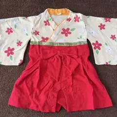 花柄和風ロンパース 60cm 100日祝い