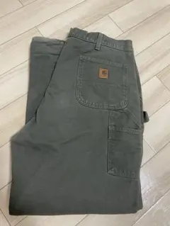 Carhartt　ダック　ペインターパンツ　グリーン　MOS　無地 古着のサムネイル