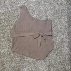 MOUSSY ONE SHOULDER KNIT ベスト L/GRYのサムネイル