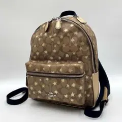 美品 COACH チャーリー バックパック ウィズ スター h1217