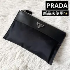 新品✨PRADA プラダ　三角ロゴ　クラッチバッグ　サフィアーノ　2MB031