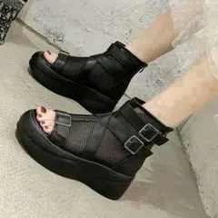 厚底メッシュサンダルウェッジサンダル レディース魚口スポーツシューズ3K