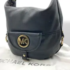 MaxMara マックスマーラ ワンショルダーバッグ レザー 黒 金ロゴ y2k 