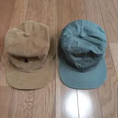 5W ベージュ カーキ キャップ 2点セット