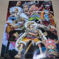 送料無料★麦わらの一味 64cm×50cm 紙製ポスター/非売品/ワンピース3