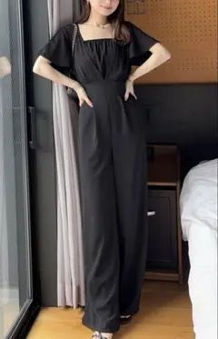 カシュクールフレアスリーブオールインワンのサムネイル