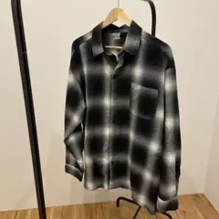 Cal Top チェック柄 長袖シャツ ブラック/ホワイト