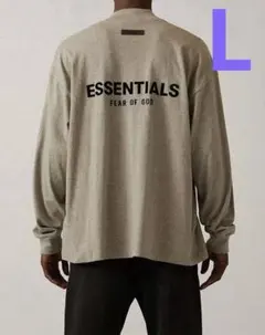 新品エッセンシャルズFEAR OF GOD メンズ 厚手ロンTシャツ　ブラック