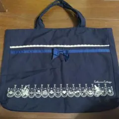 Catherine Cottage ネイビー 手提げ袋