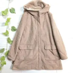 レイビームス レディース フェイクムートン ハーフコート O（S） ベージュ