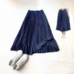 【人気商品】HYKE ハイク プリーツロングスカート 1 S ブルー系のサムネイル