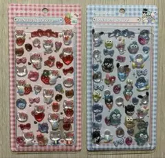 ボンボンドロップシール　ぷくぷくシール　手帳デコ　ステッカー　キティ 2枚セット