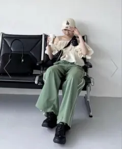 スナイデルUVカットスウェットワイドパンツ