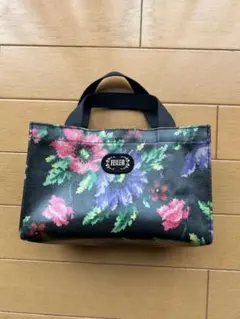 美品　FELLER フラワープリント トートバッグ