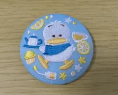 あひるのペックル 刺繍缶バッジ