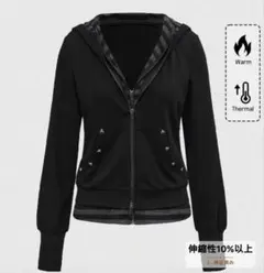 SHEIN ボーダー パーカー (XXL)