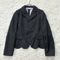 【コムデギャルソン】AD2016　テーラードジャケット 丸襟　クロップド 黒　M 2025年最新】COMME des GARCONS レディース テーラード