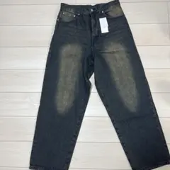 MONO-MART ヴィンテージライクオーバーダイワイドデニムパンツ新品