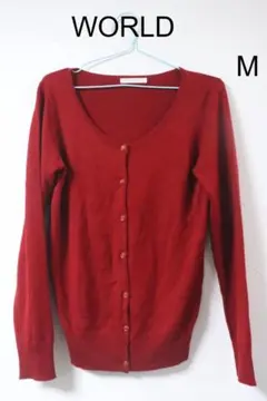 プロフ必WORLD ニットカーディガンMサイズかわいい良品M