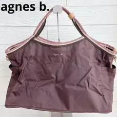 【agnis b.】ボストンバッグ/ボルドー/2way/旅行/大容量/ナイロン