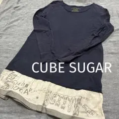 CUBE SUGAR 長袖 カットソー Tシャツ異素材切替 Mのサムネイル