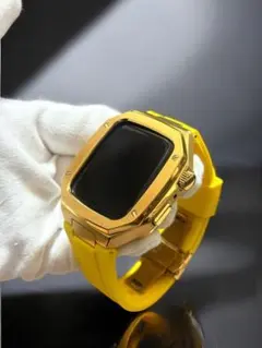 最新　アップルウォッチ　カスタム　メタル　ラバーバンド　ベルト/25