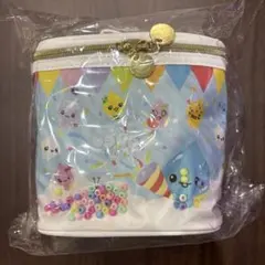 しずくちゃん バニティポーチ ビーズ入り　ホワイト